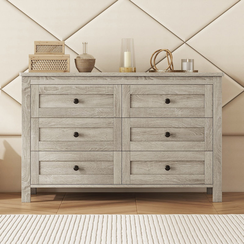 Ophelia & Co. Wooden Dresser with 6 Drawer Wayfair